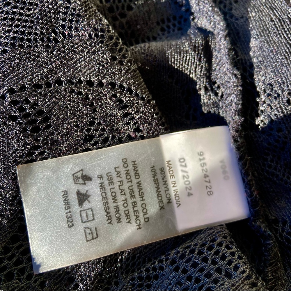 Vince Camuto Black Lace Maxi Dress Elegant Evening Wedding Guest Formal SZ:L NWT - Picture 13 of 14